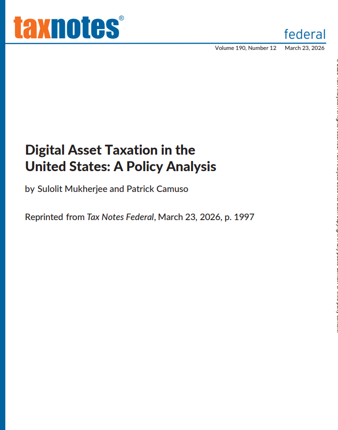 Digital Asset Taxation in the United States: A Policy Analysis